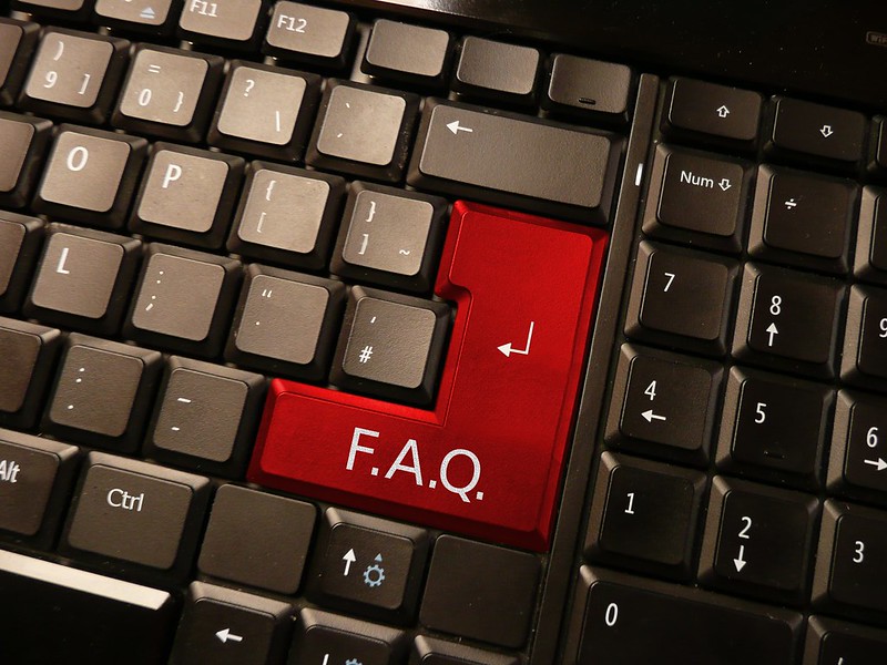 FAQ Keyboard Photo