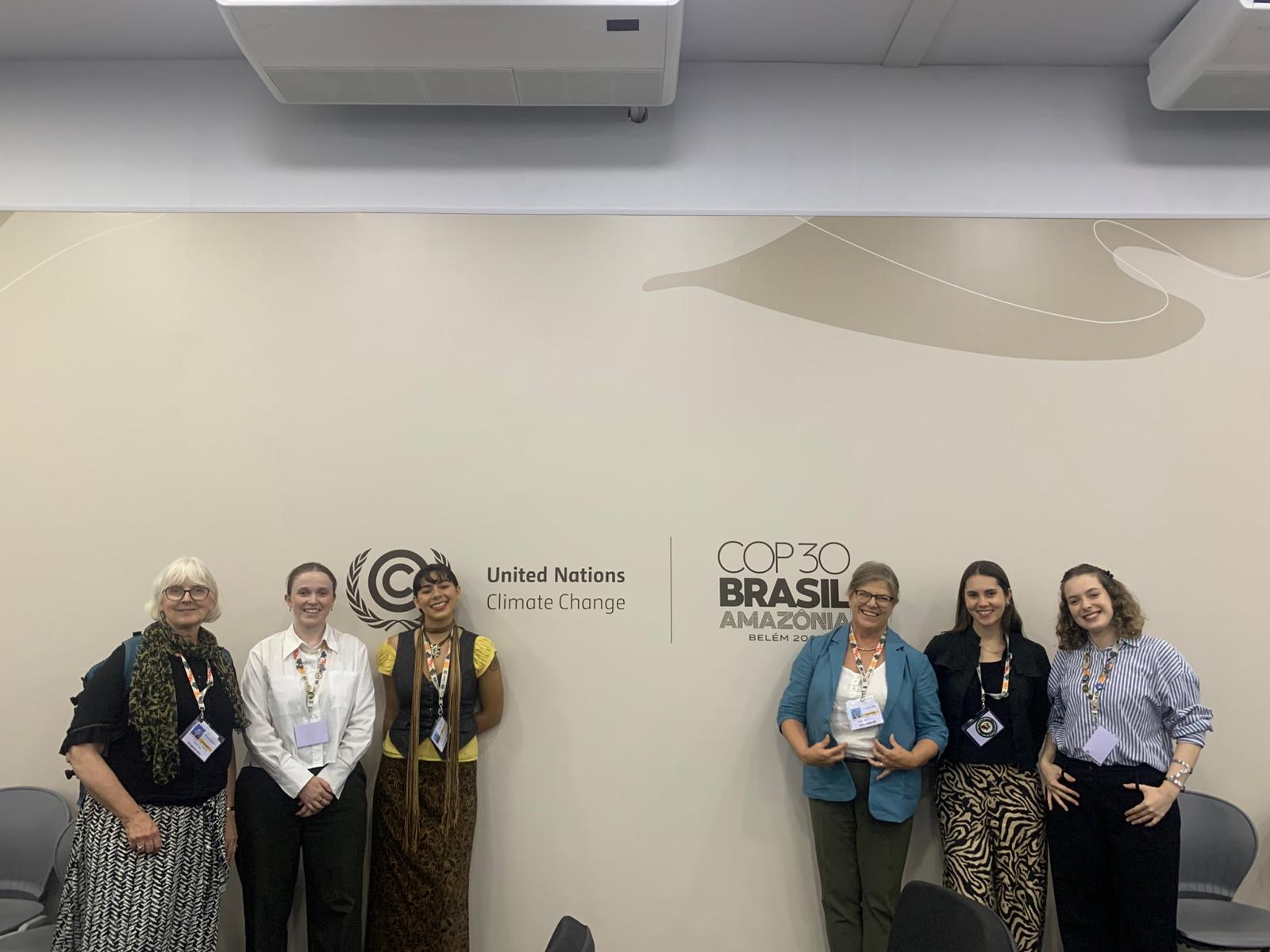 Professor of Anthropology Dr. Sarah Hautzinger, and Havalin Haskell ’26 at the side event: Creating Climate Bridges in Higher Education." Photo provided by Banuelos.