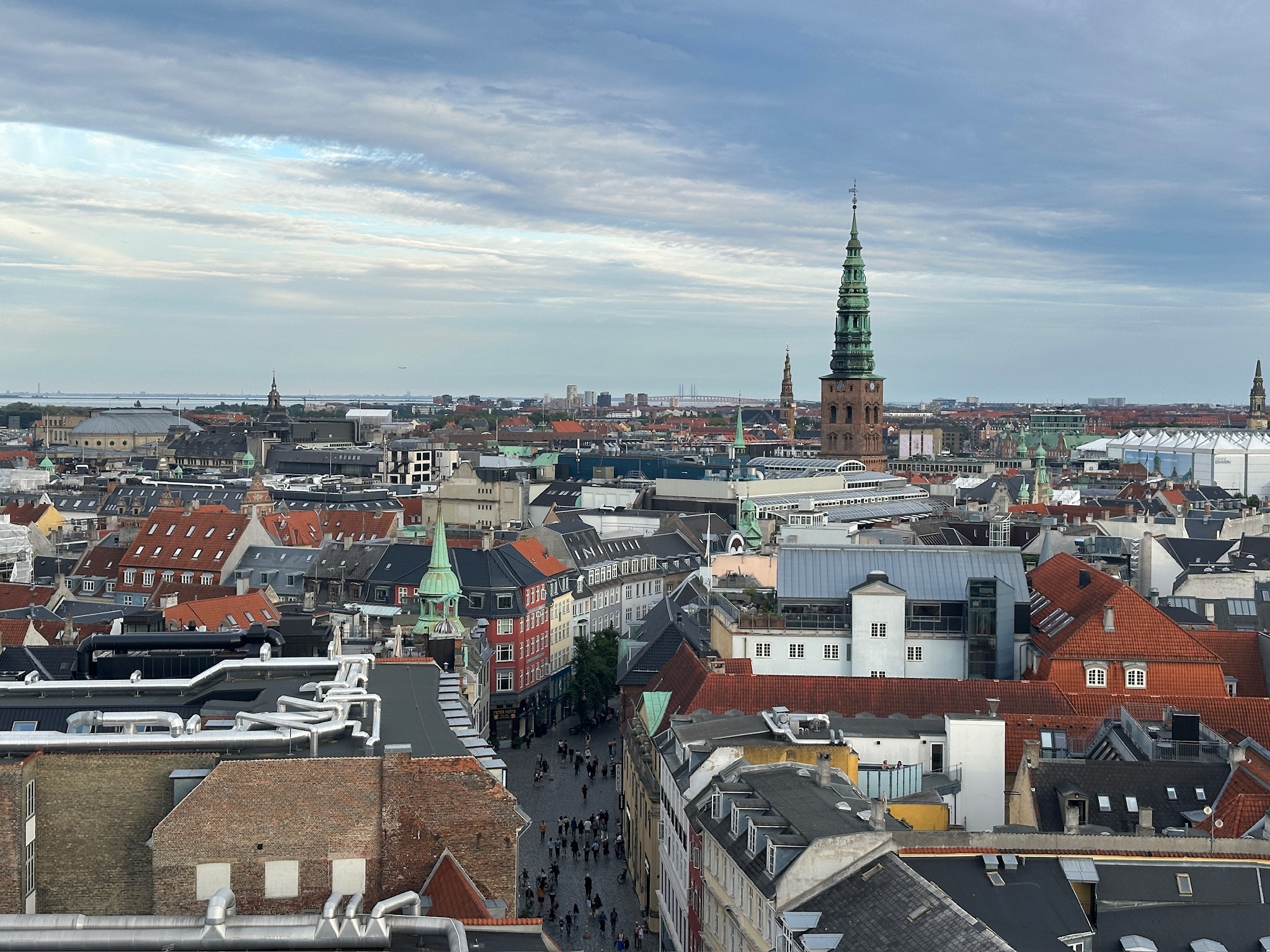 While he was doing research abroad, Chris Gruschow '26 got to explore Copenhagen, including viewing the Inner City from the Round Tower. Photo provided by Gruschow