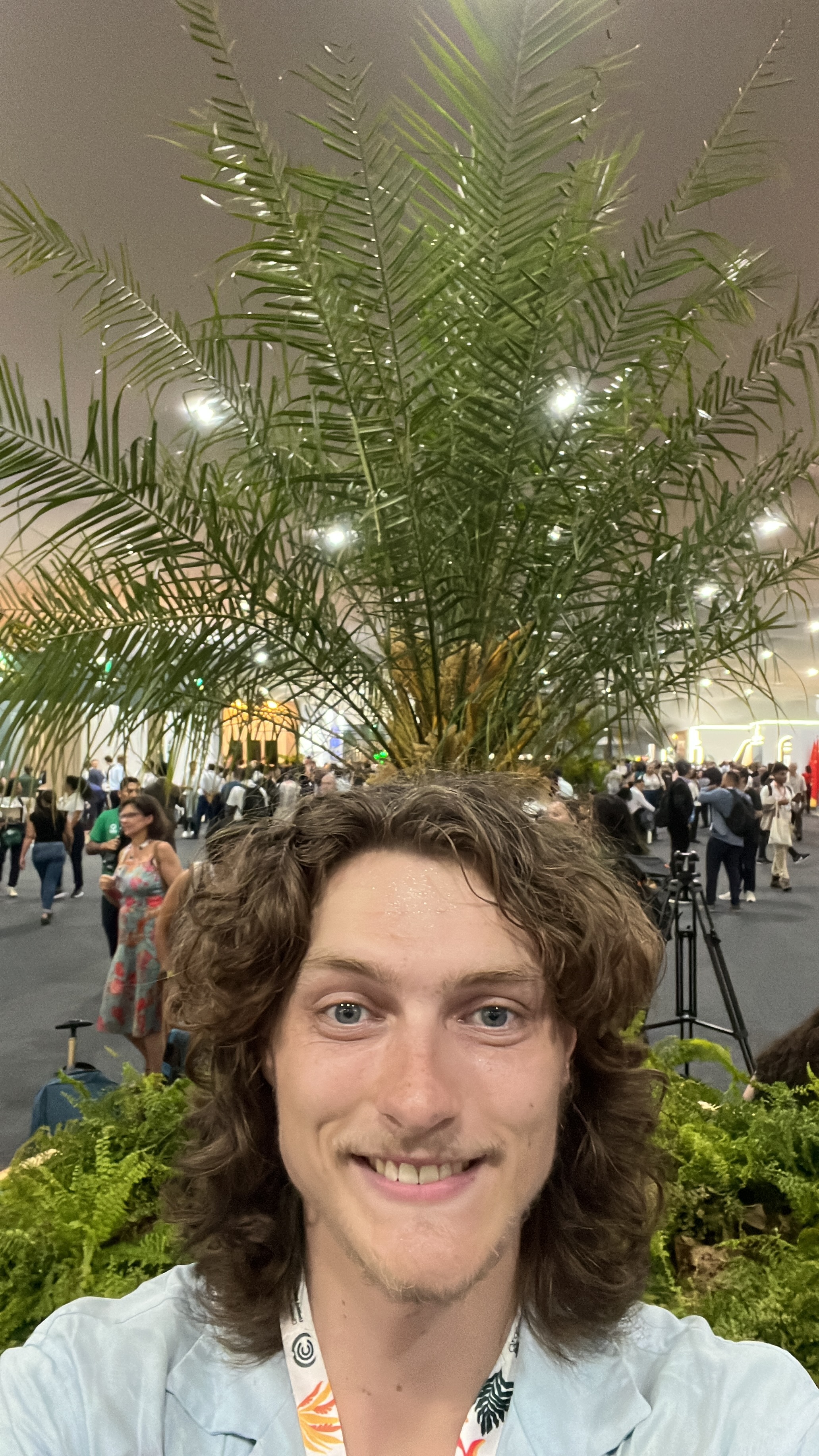 Noah Furuseth '26, an Independently Designed Major in Urban Ecologies, at COP30 in Belém, Brazil, in November 2025. Photo provided by Furuseth.